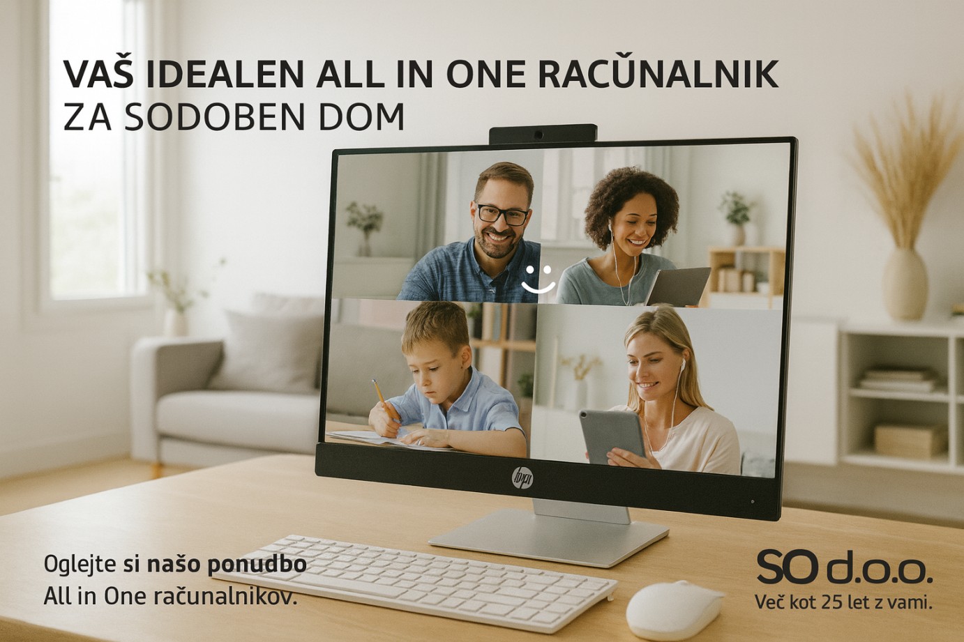 Zaključna slika AiO računalnik za blog HP znamka all in one in link do kategorije AIo